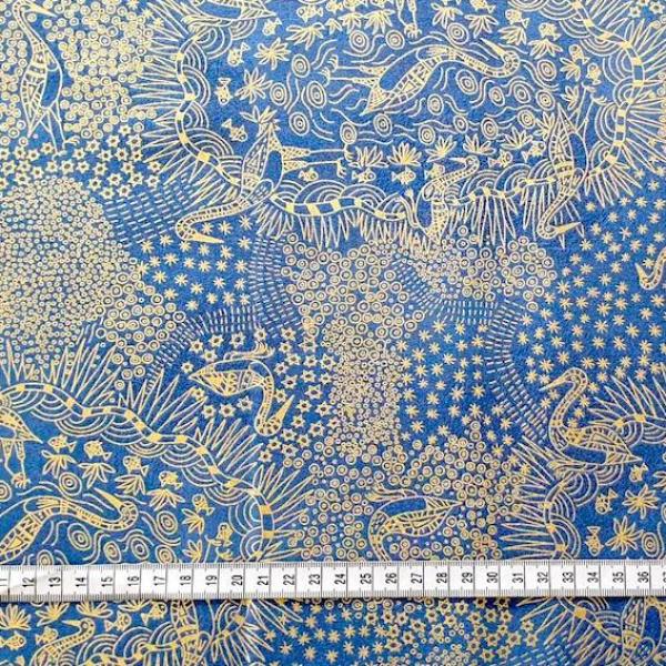 BROLGA LIFE Aborigines Stoff aus Australien